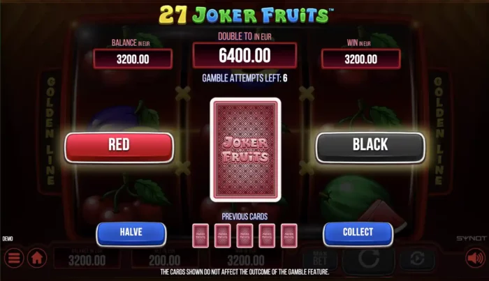 27 Joker Fruits Synot Gamble Feature