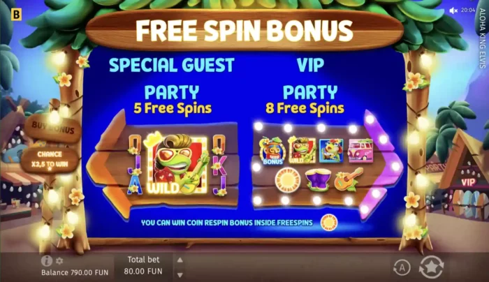 Aloha King Elvis Bgaming Slot Free Spins