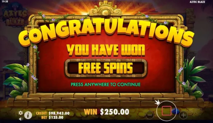 Aztec Blaze Pragmatic Play Slot Free Spins