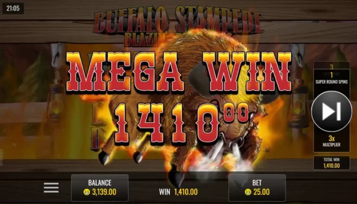 Blazin Buffalo Rival Slot Mega Win