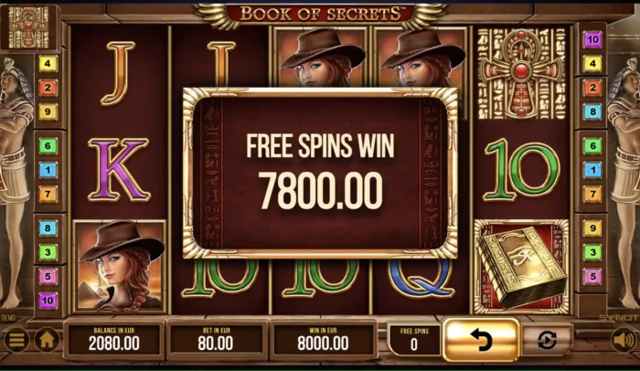 Book Of Secrets Synot Slot Free Spins End