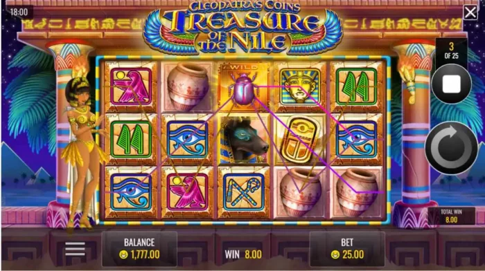 Cleopatras Coins Treasures Rival Slot Win