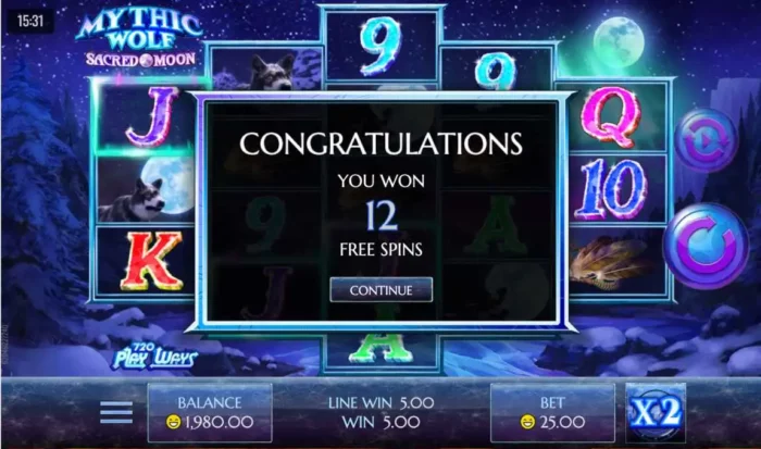 Mythic Wolf Scared Moon Rival Slot Free Spins