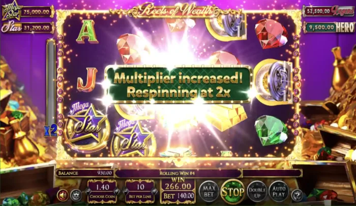 Reels Of Wealth Betsoft Slot Multipliers